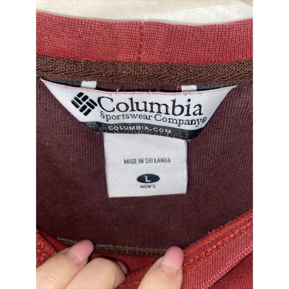 Columbia Men’s Maroon Sweatshirt Pullover Long Sleeve Sz Large - Picture 3 of 5